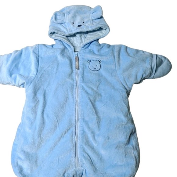 Carter's Baby Bundle Winter Snowsuit Blue  0-6 months - Picture 1 of 7